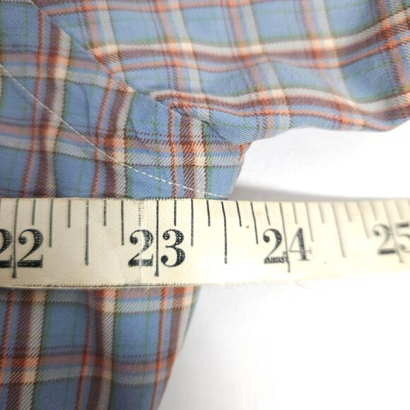 Ralph Lauren Mens Large Blue Plaid Classic Fit Long Sleeve Button Down Shirt - Picture 5 of 8